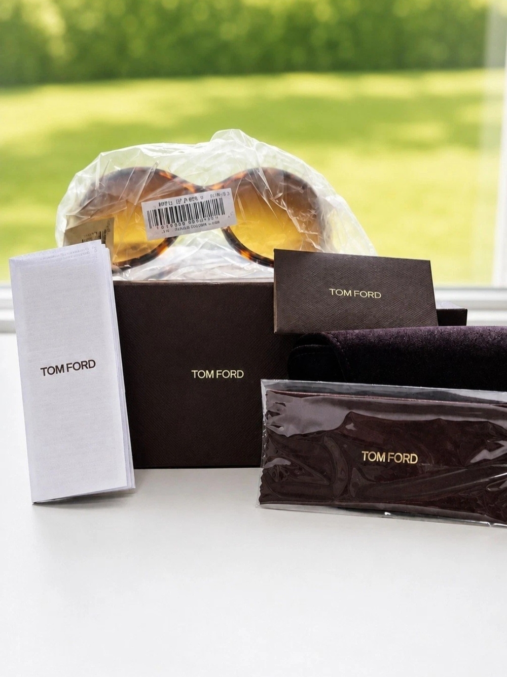 Tom Ford Bettina FT1068 52F Dark Havana Oversized Sunglasses NWT - Picture 2 of 13